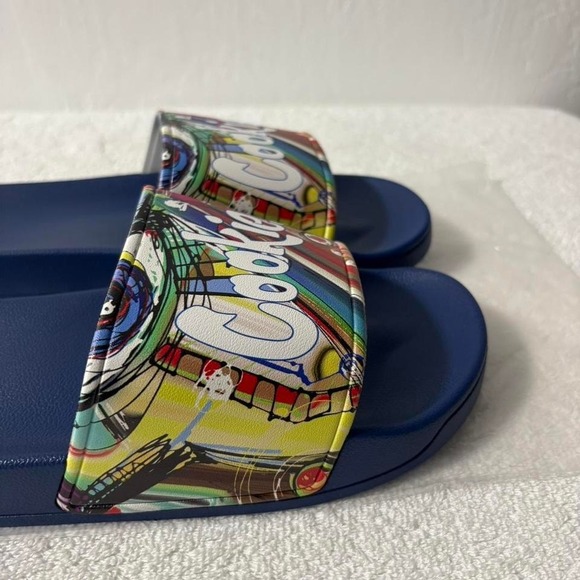 Cookies Slides – Size 44 (US Men's 10 / Women's 11.5) – Blue Multicolor - Picture 2 of 4